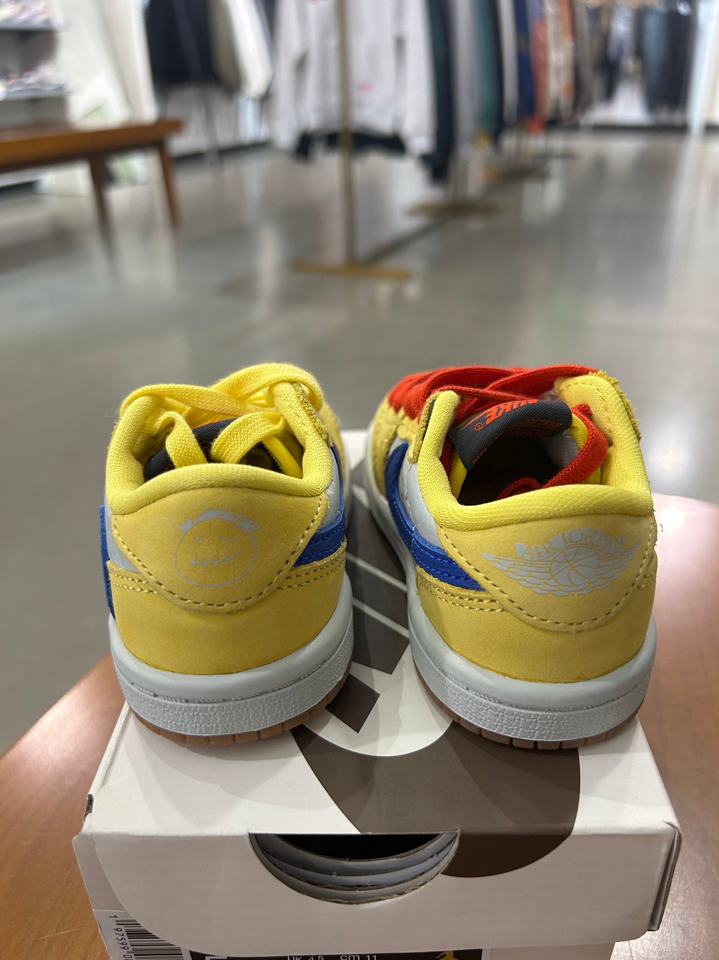 Preowned Travis Scott Air Jordan 1 Low Canary