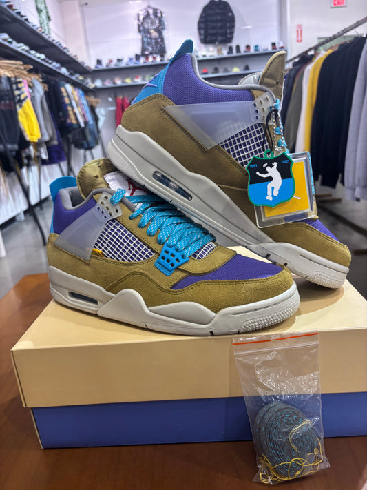 Preowned Union Air Jordan 4 Desert Moss