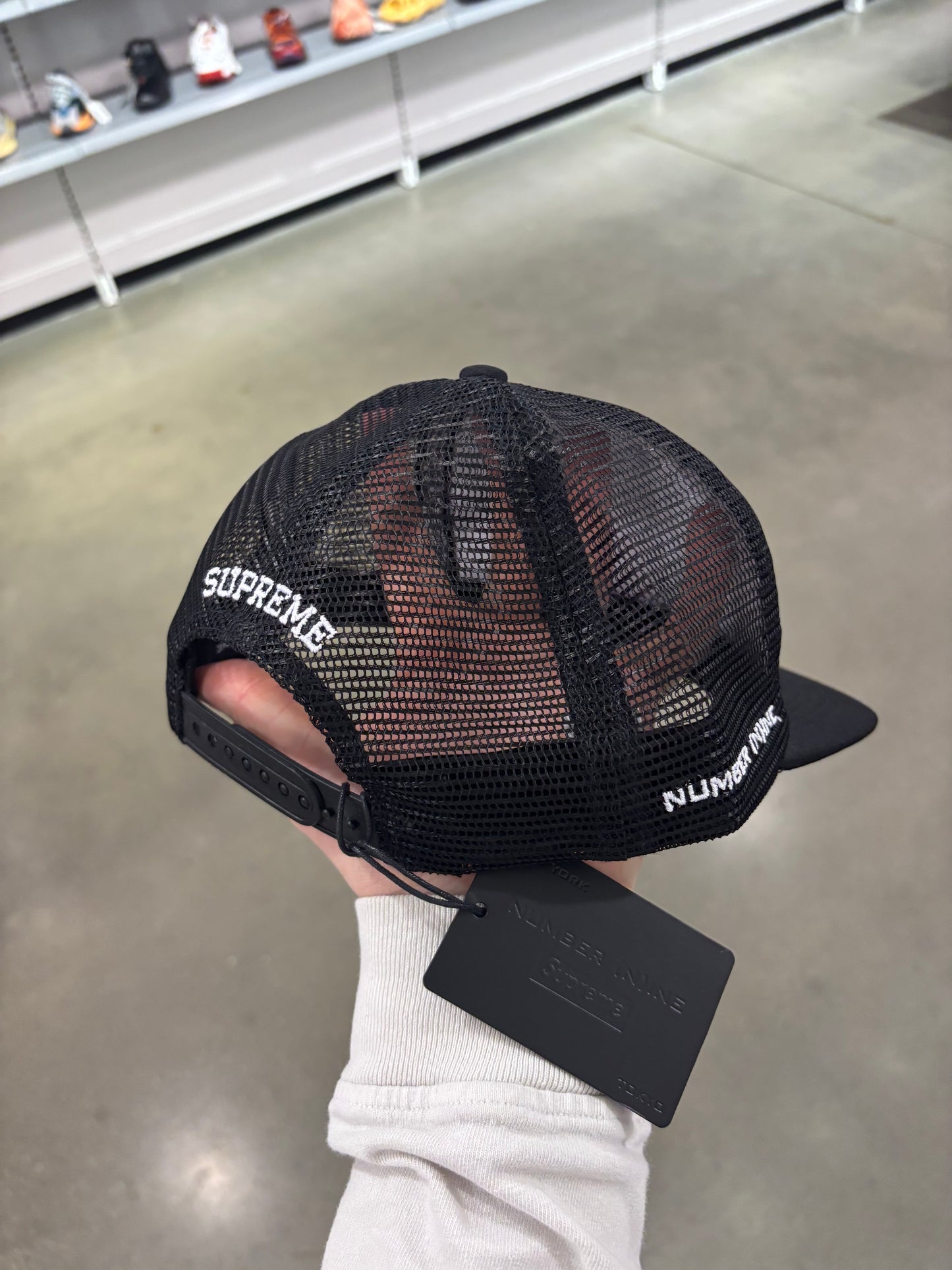 Supreme Number (N)ine Mesh Hat Black