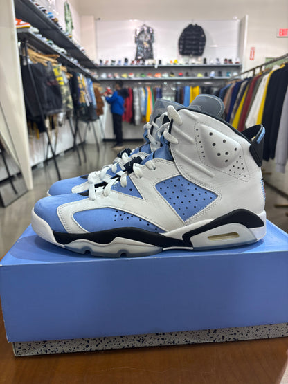 Preowned Air Jordan 6 UNC White