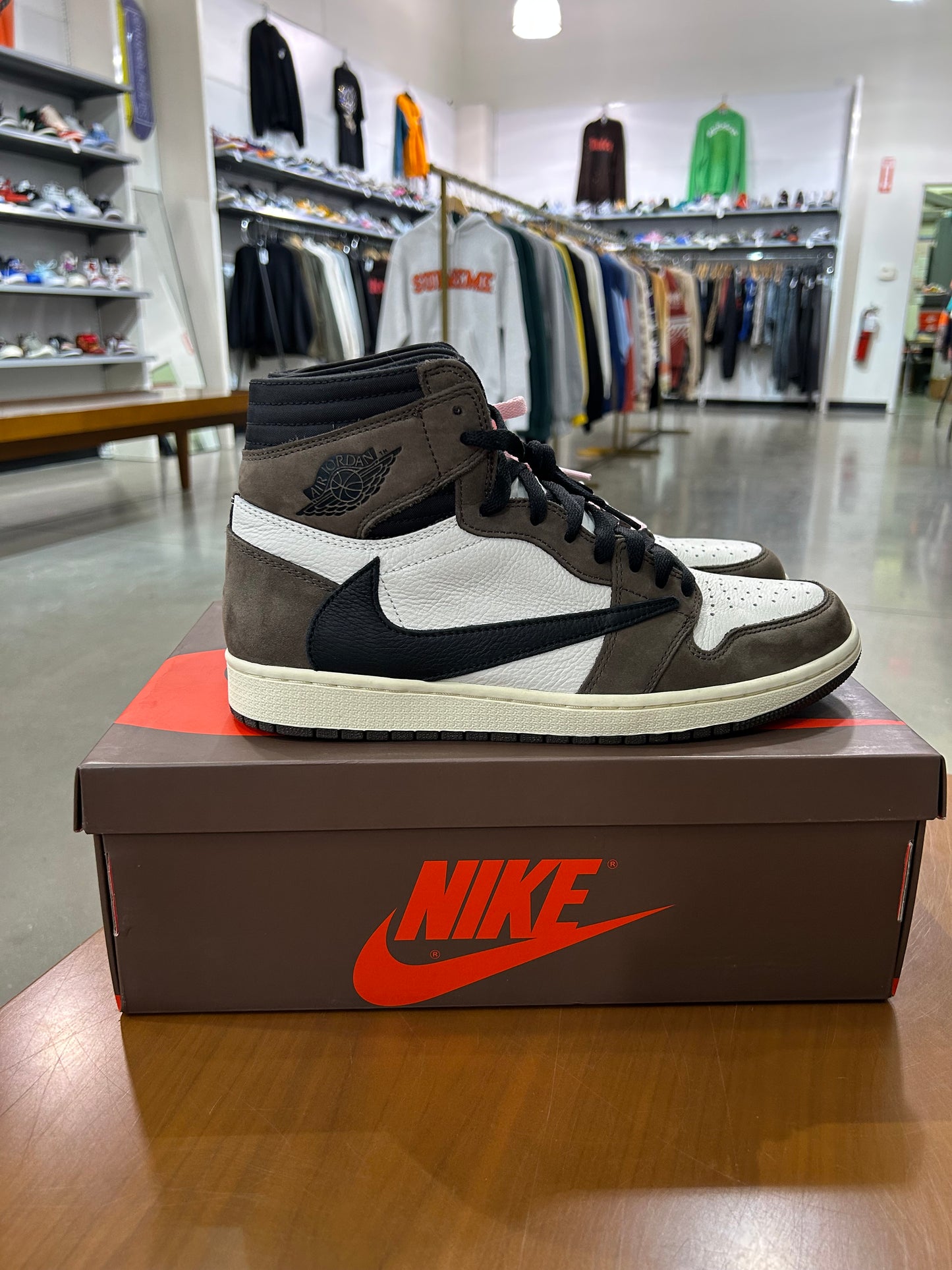 Preowned Travis Scott Air Jordan 1 High Mocha