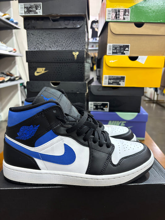 Preowned Air Jordan 1 Mid White Racer Blue