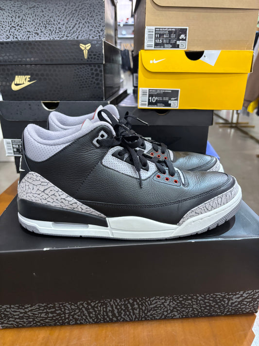 Preowned Air Jordan 3 Black Cement Reimagined
