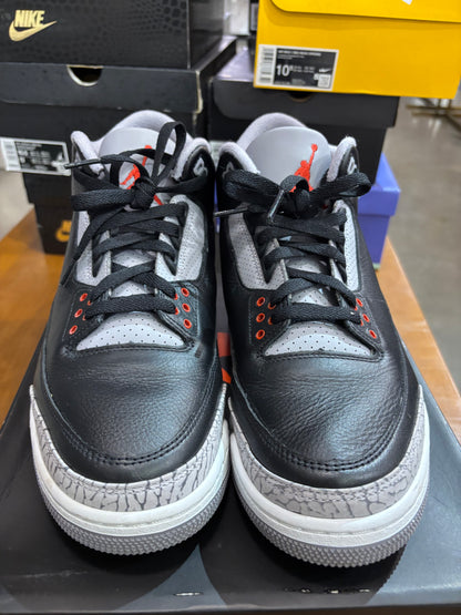 Preowned Air Jordan 3 Black Cement Reimagined