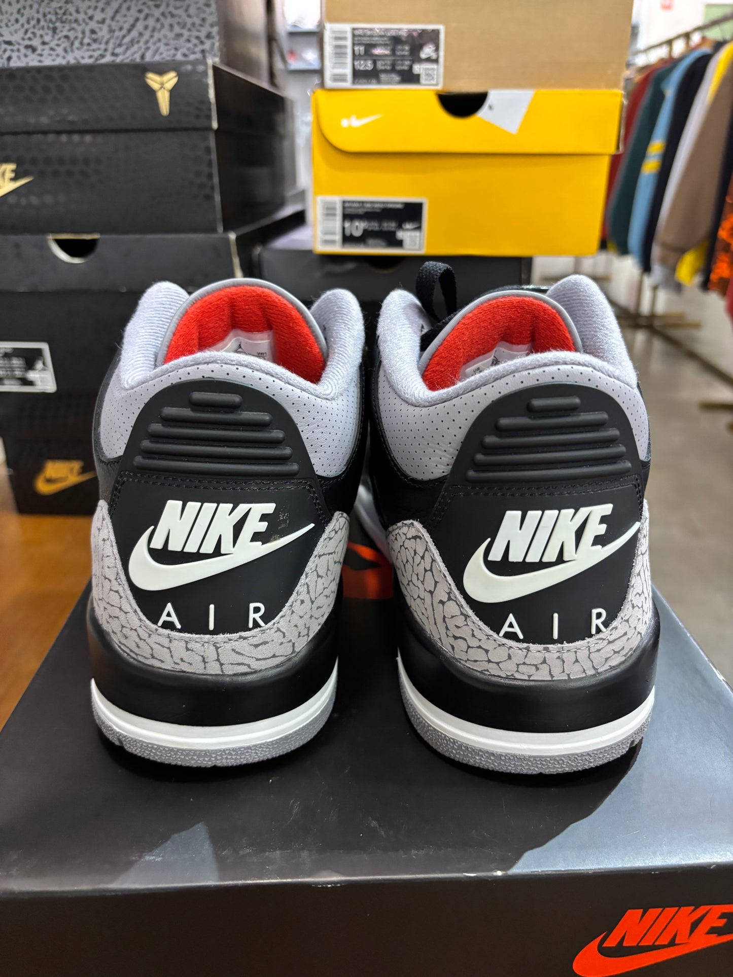 Preowned Air Jordan 3 Black Cement Reimagined
