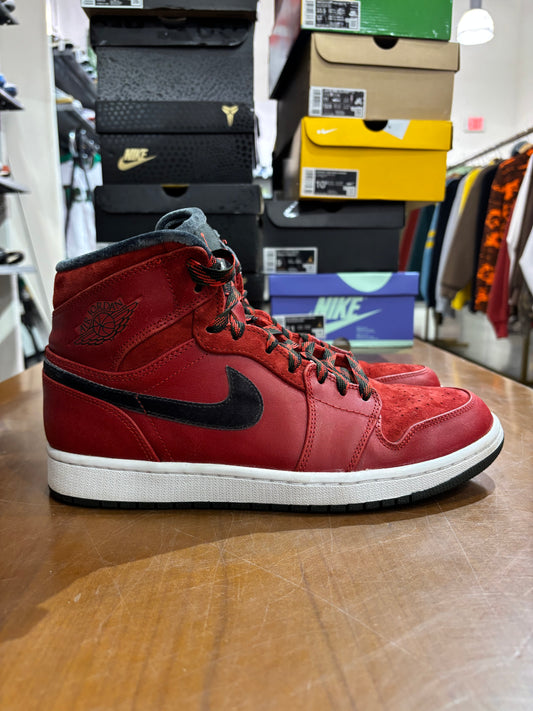 Preowned Air Jordan 1 Premier Red Gucci
