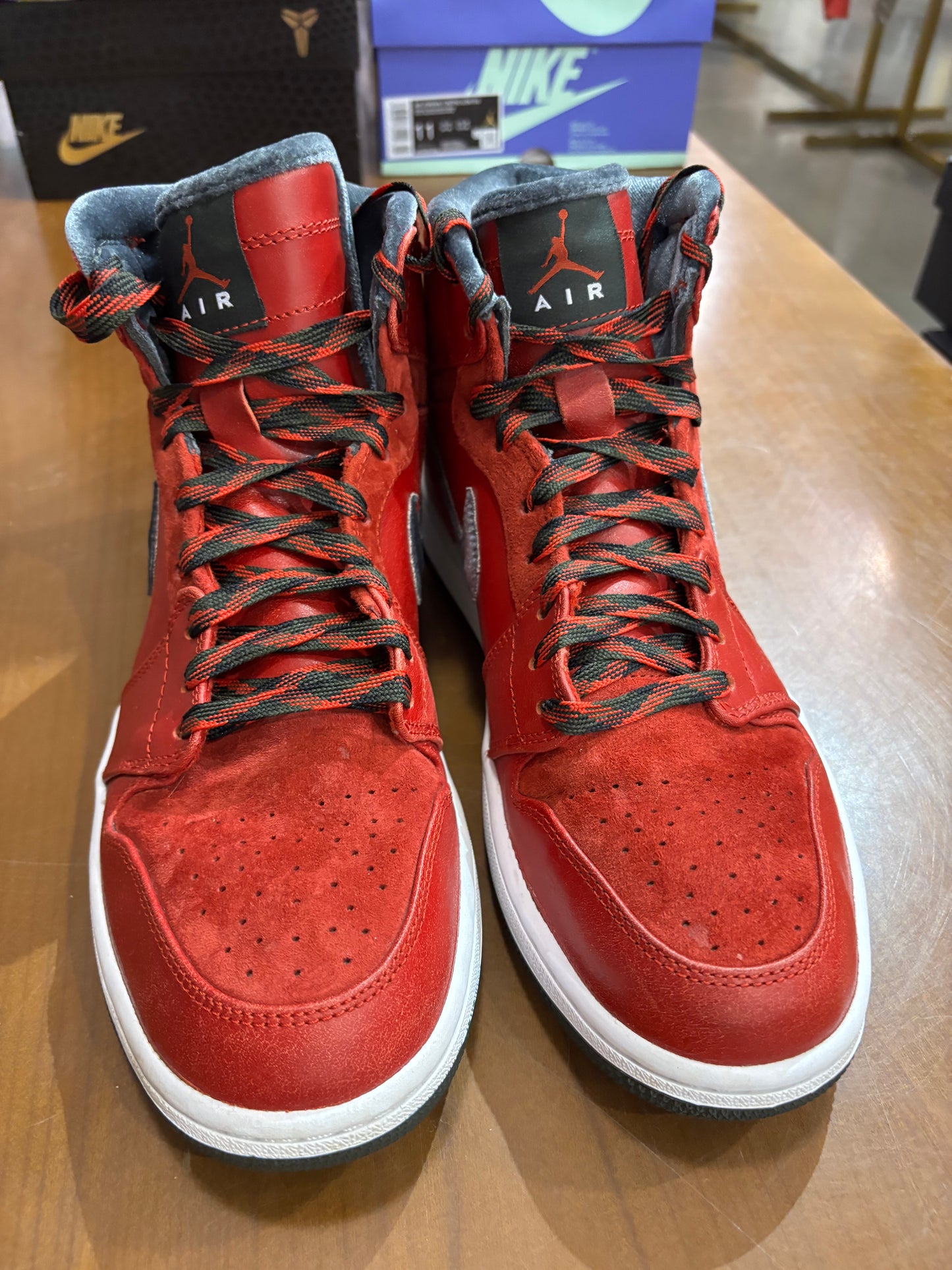 Preowned Air Jordan 1 Premier Red Gucci