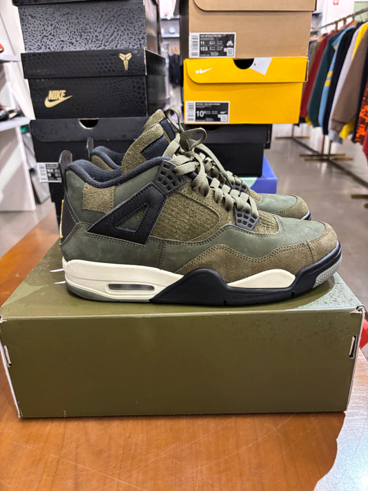 Preowned Air Jordan 4 Craft Olive