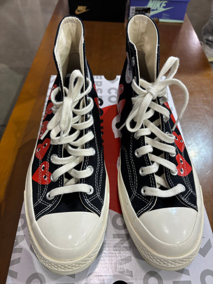 Preowned Converse Chuck Taylor Comme Des Garcons Muliti Heart Black