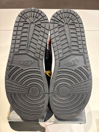 Preowned Air Jordan 1 Mid Chicago Toe