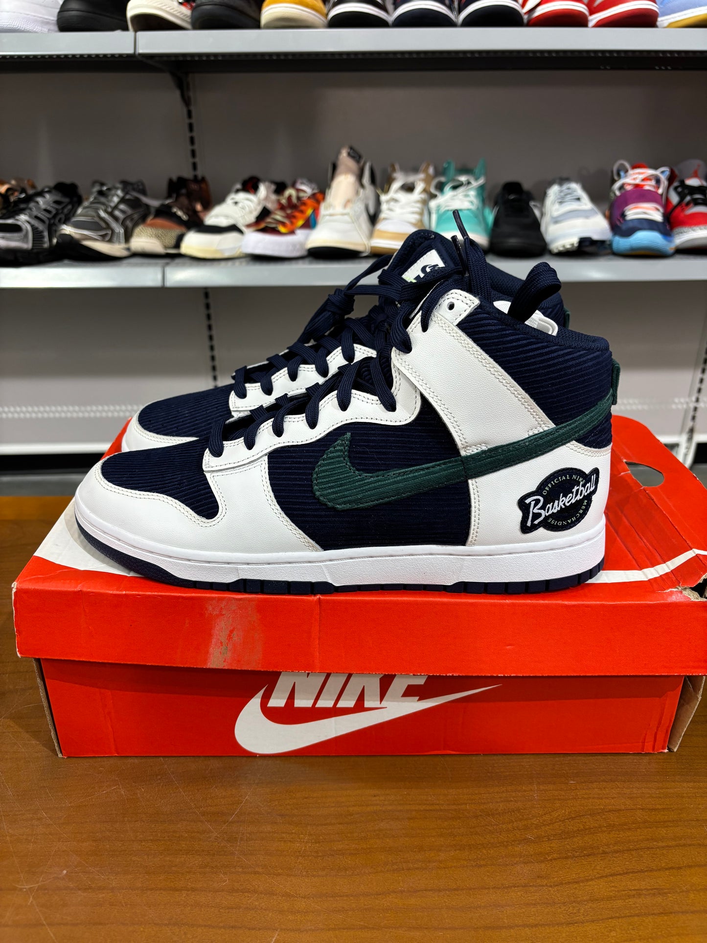 Nike Dunk High Sports Specialties White Navy