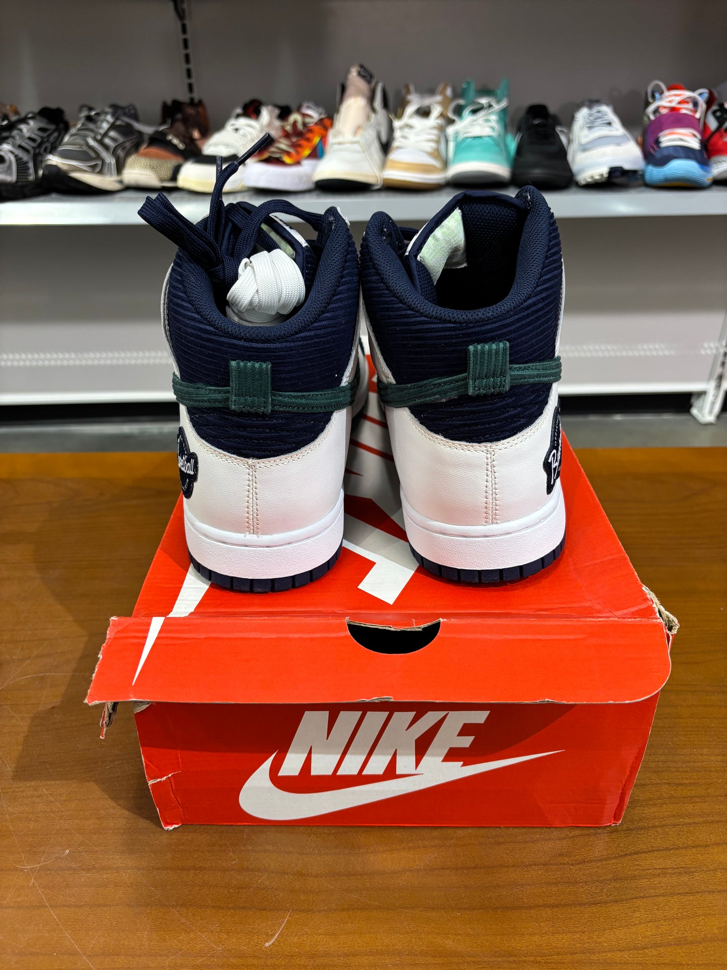 Nike Dunk High Sports Specialties White Navy