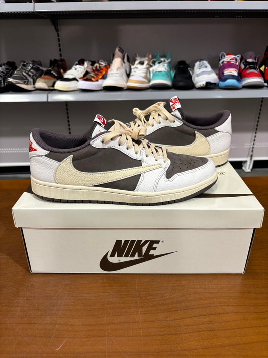 Preowned Travis Scott Air Jordan 1 Low Reverse Mocha