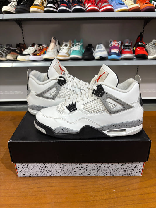 Preowned Air Jordan 4 White Cement