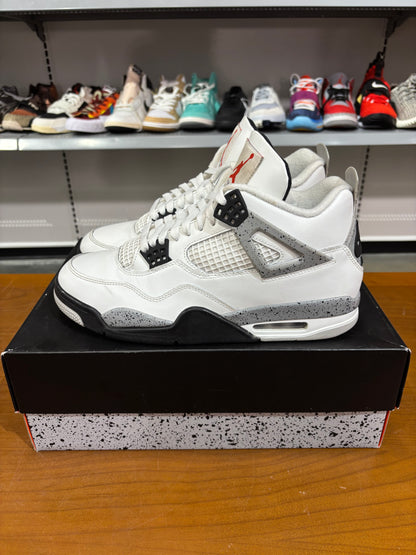 Preowned Air Jordan 4 White Cement