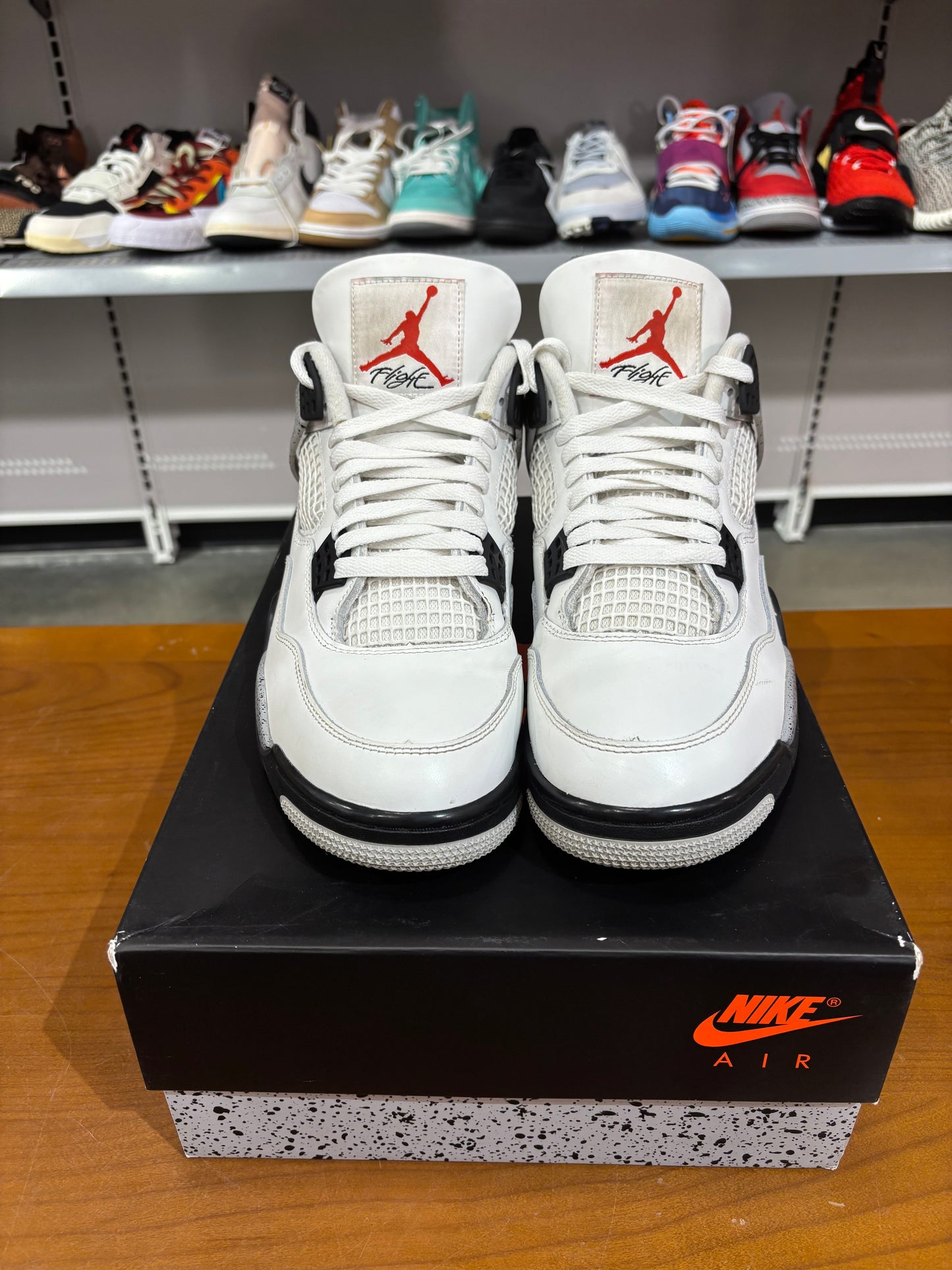 Preowned Air Jordan 4 White Cement