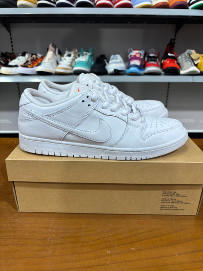 Preowned Nike SB Dunk Low Triple White