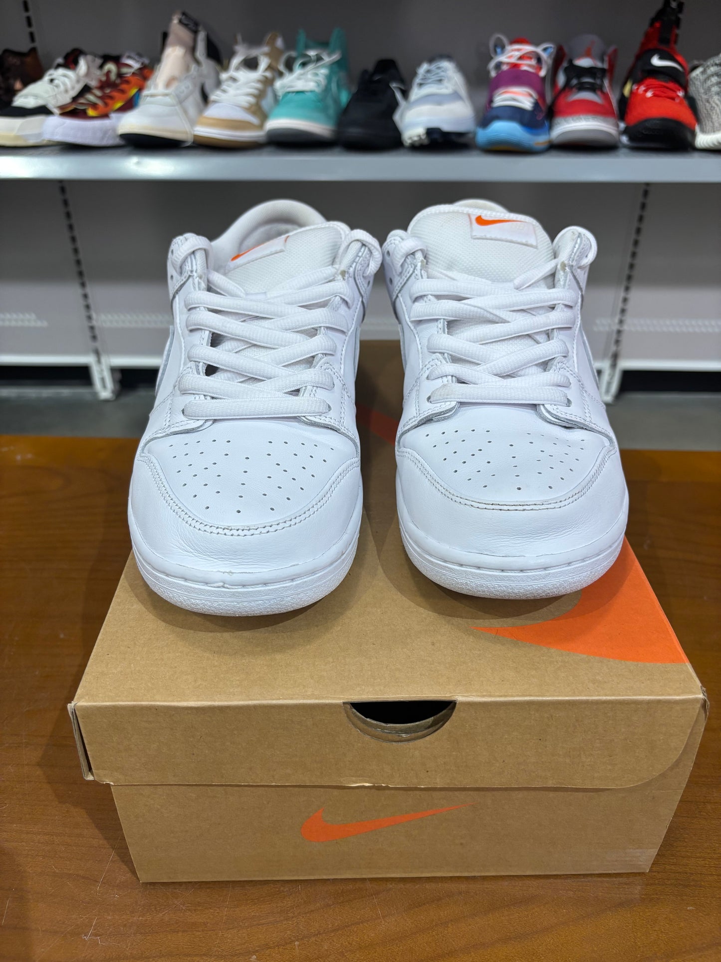 Preowned Nike SB Dunk Low Triple White