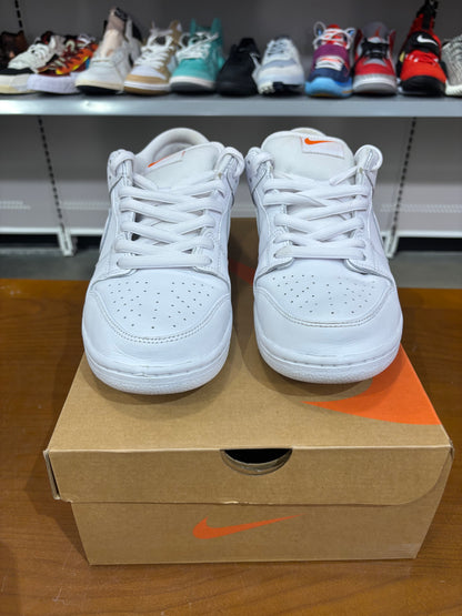 Preowned Nike SB Dunk Low Triple White