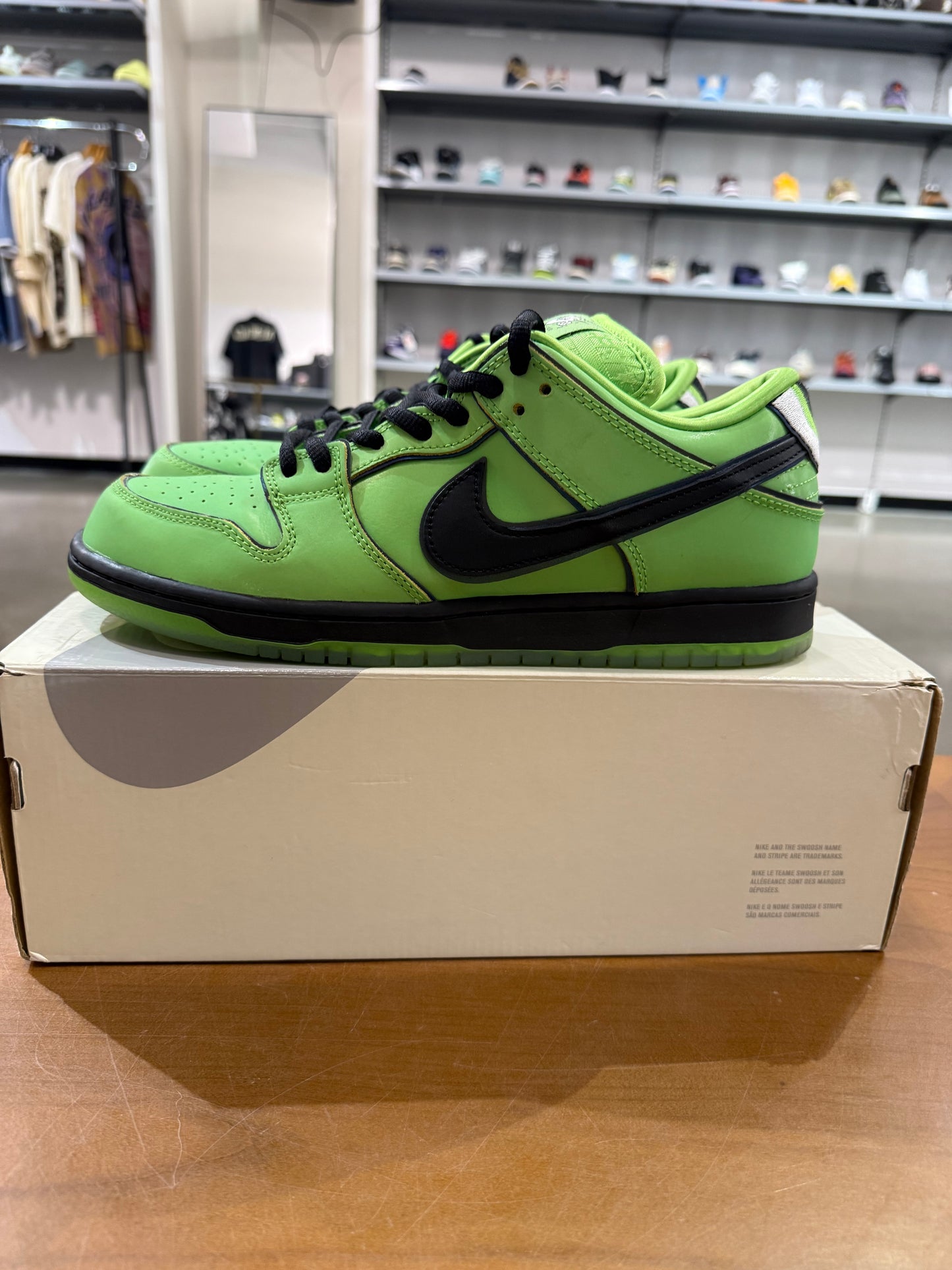 Preowned Nike SB Dunk Low Powerpuff Green