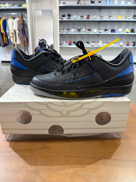 Preowned Air Jordan 2 Low Off-White Black Blue