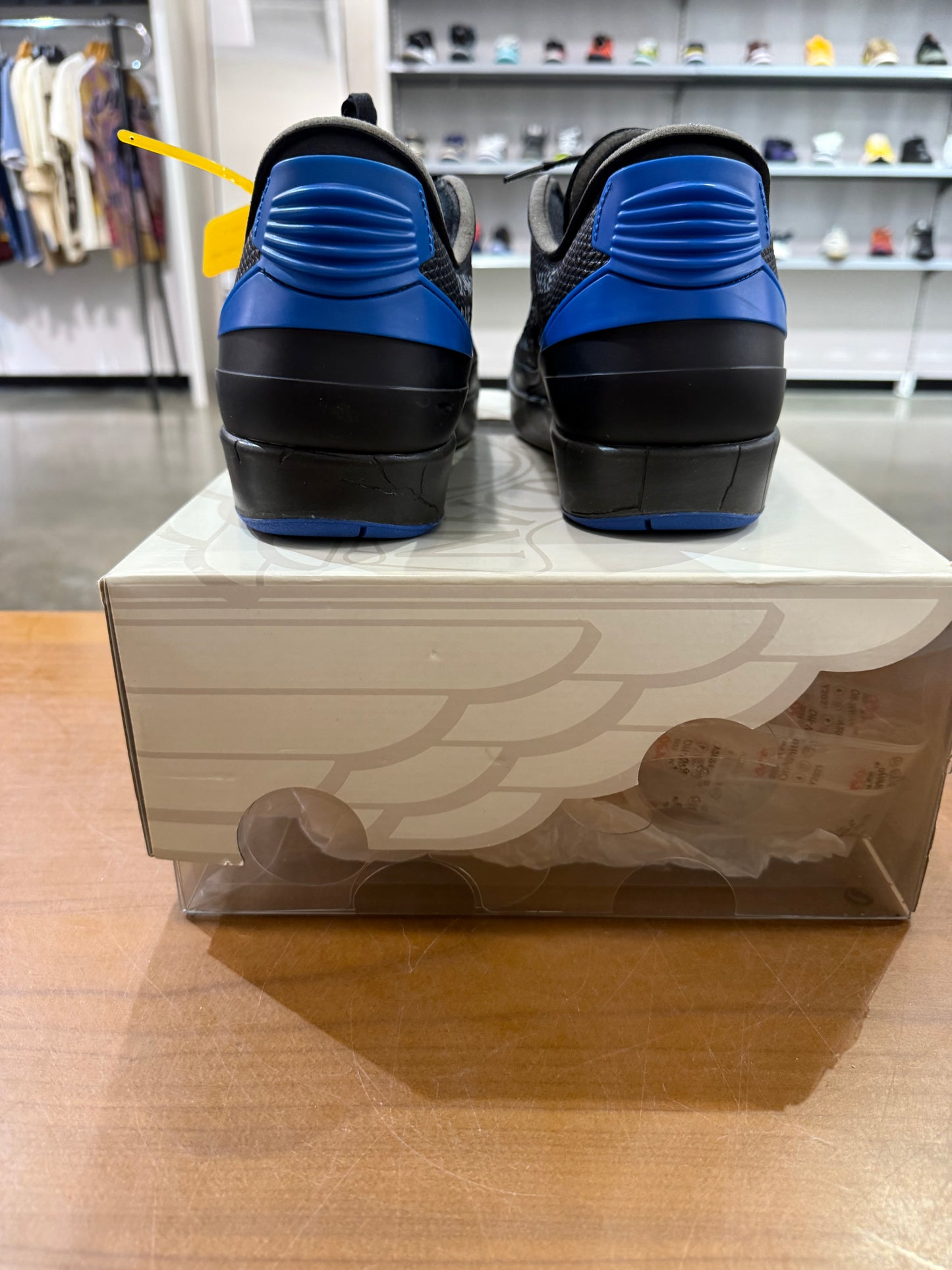 Preowned Air Jordan 2 Low Off-White Black Blue