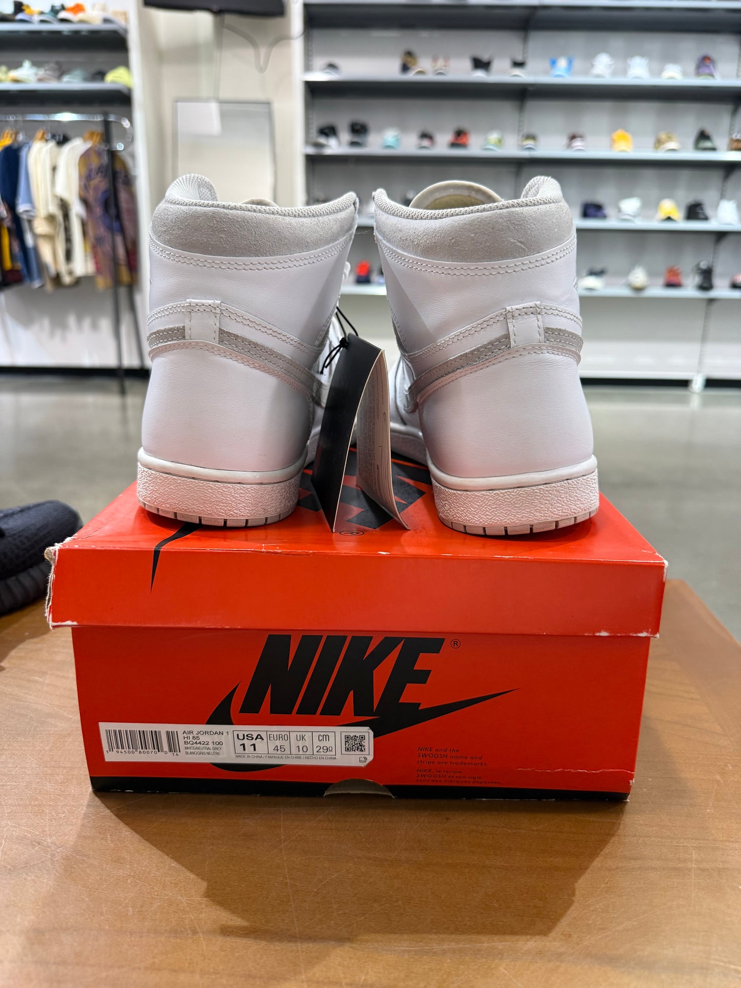 Preowned Air Jordan 1 85 Neutral Grey