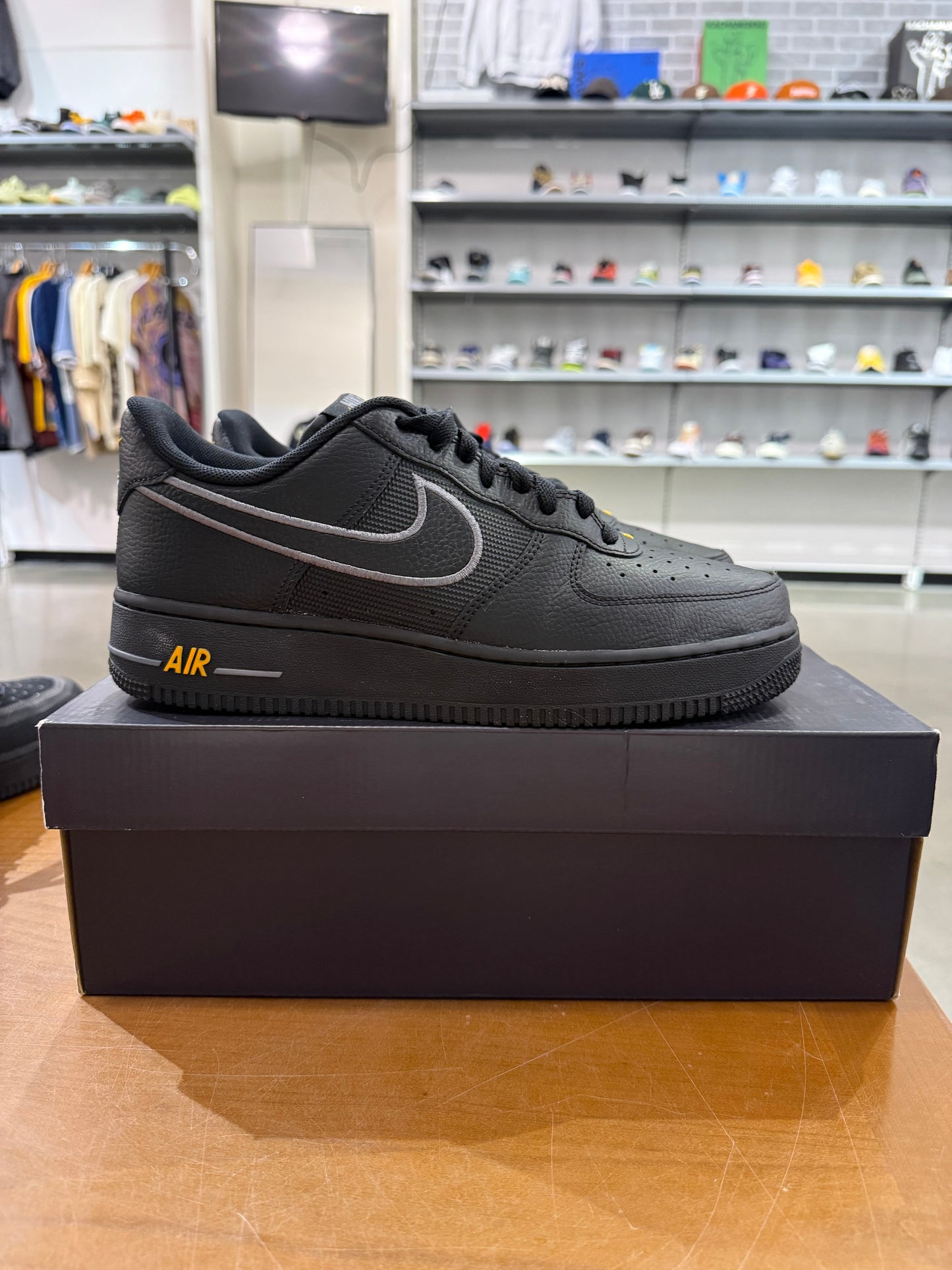Preowned Air Force 1 Low Black Laser Orange