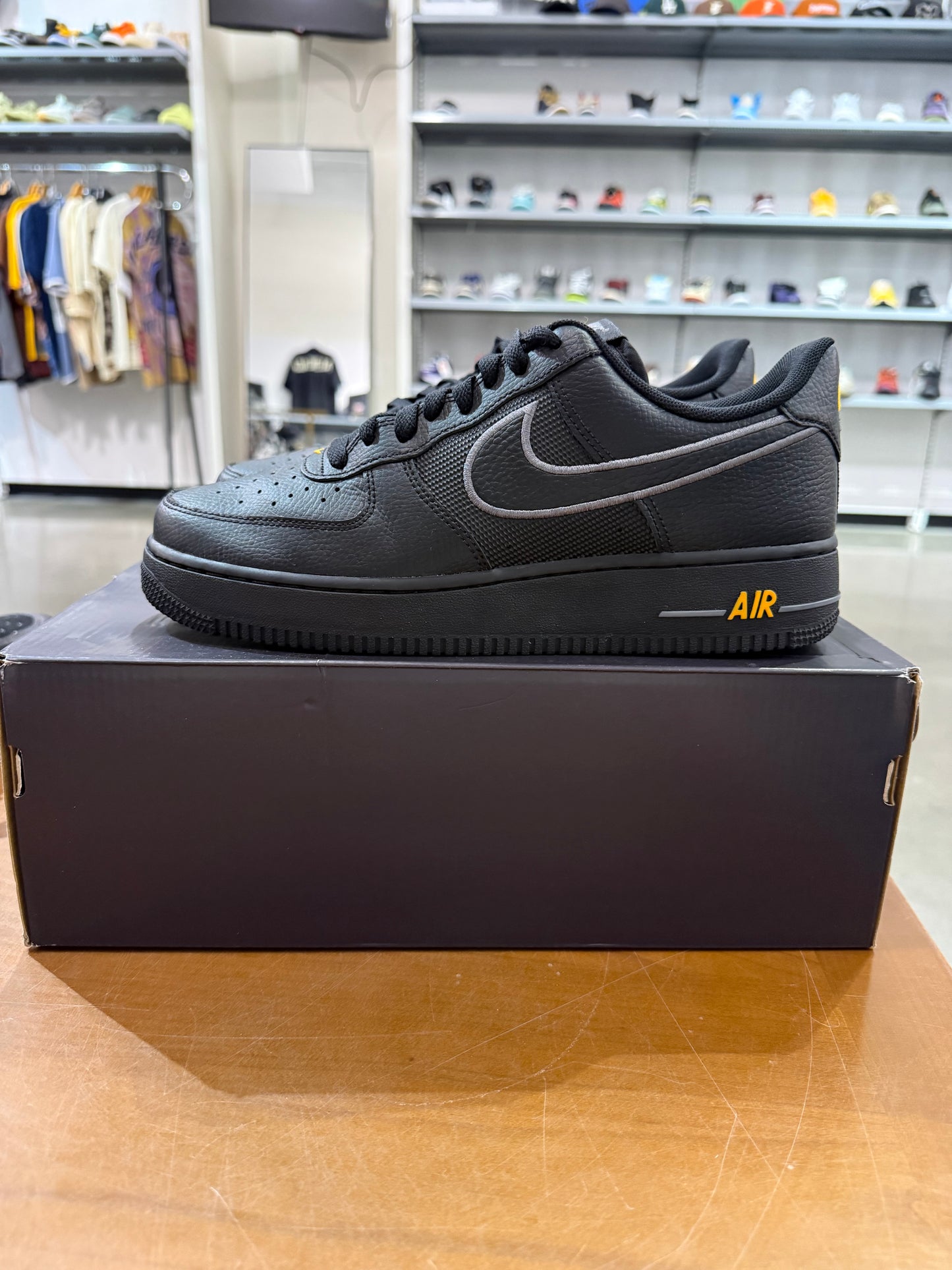 Preowned Air Force 1 Low Black Laser Orange
