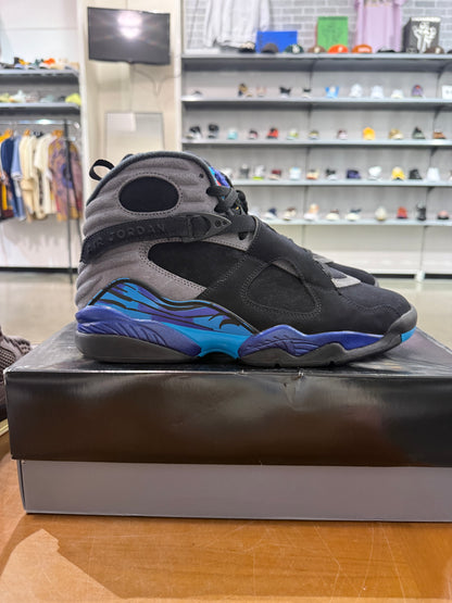 Preowned Air Jordan 8 Aqua