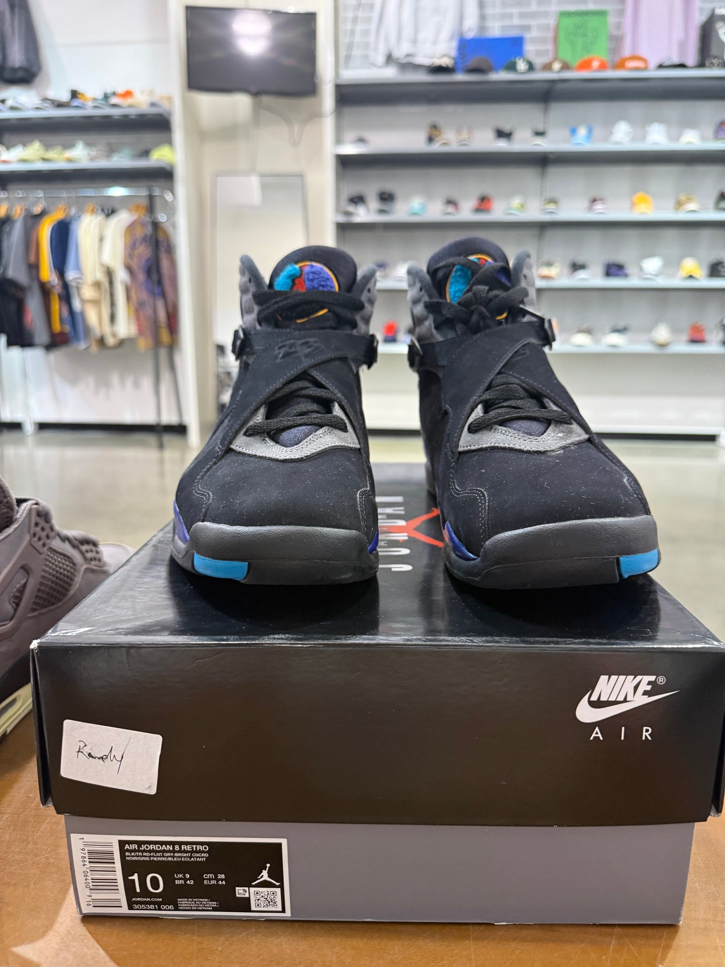 Preowned Air Jordan 8 Aqua