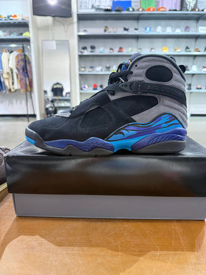 Preowned Air Jordan 8 Aqua