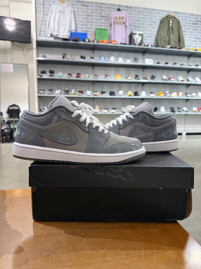 Preowned Air Jordan 1 Low Medium Cool Grey White