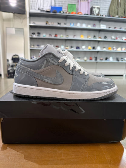 Preowned Air Jordan 1 Low Medium Cool Grey White