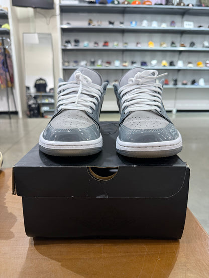 Preowned Air Jordan 1 Low Medium Cool Grey White