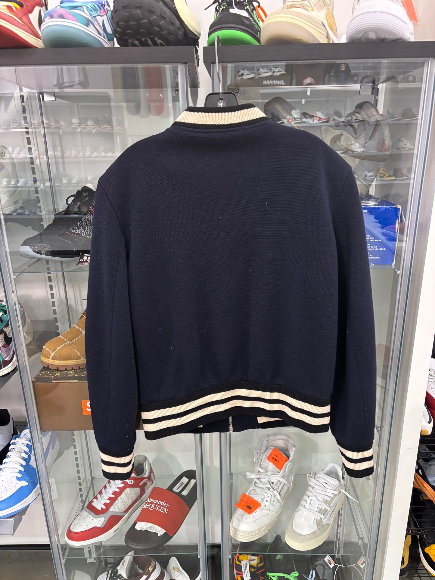 Preowned Gucci Wool Blouson Patch Bomber