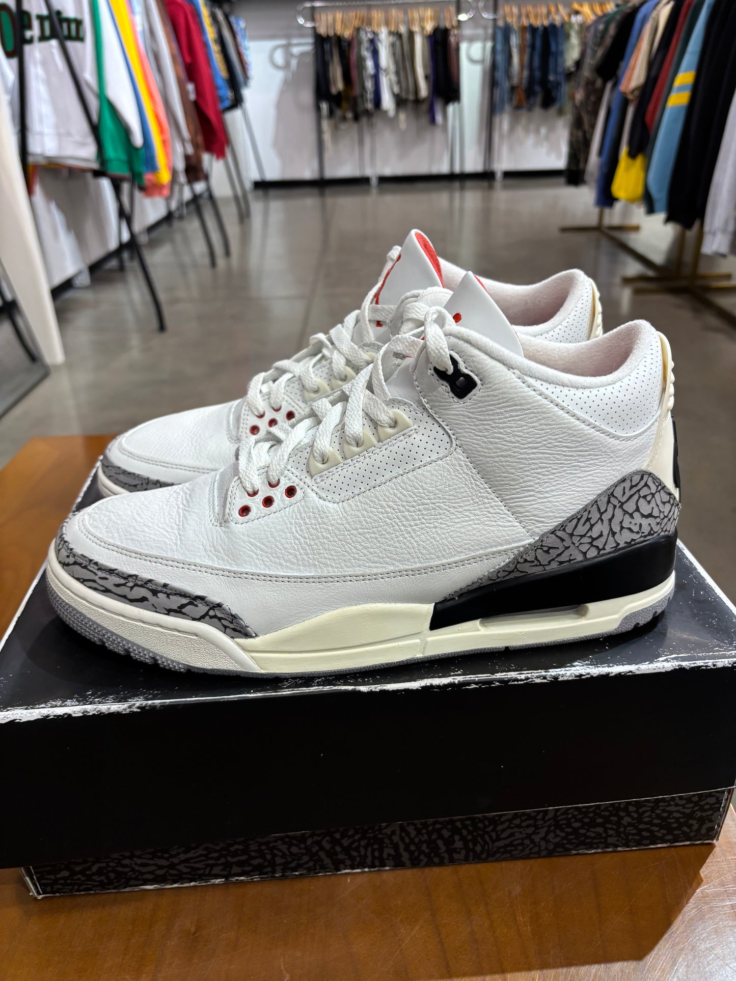 Preowned Air Jordan 3 White Cement Reimagined