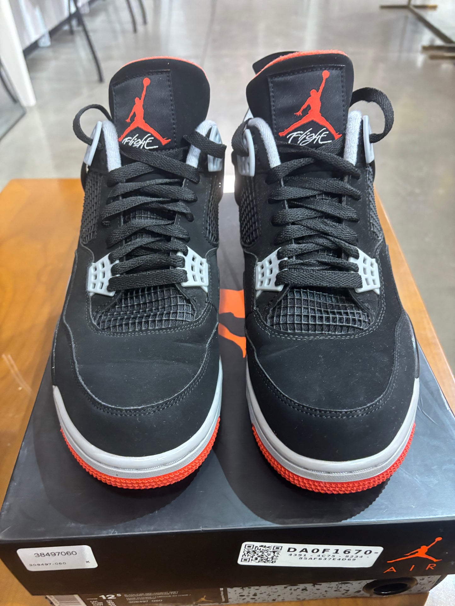 Preowned Air Jordan 4 Bred 2019
