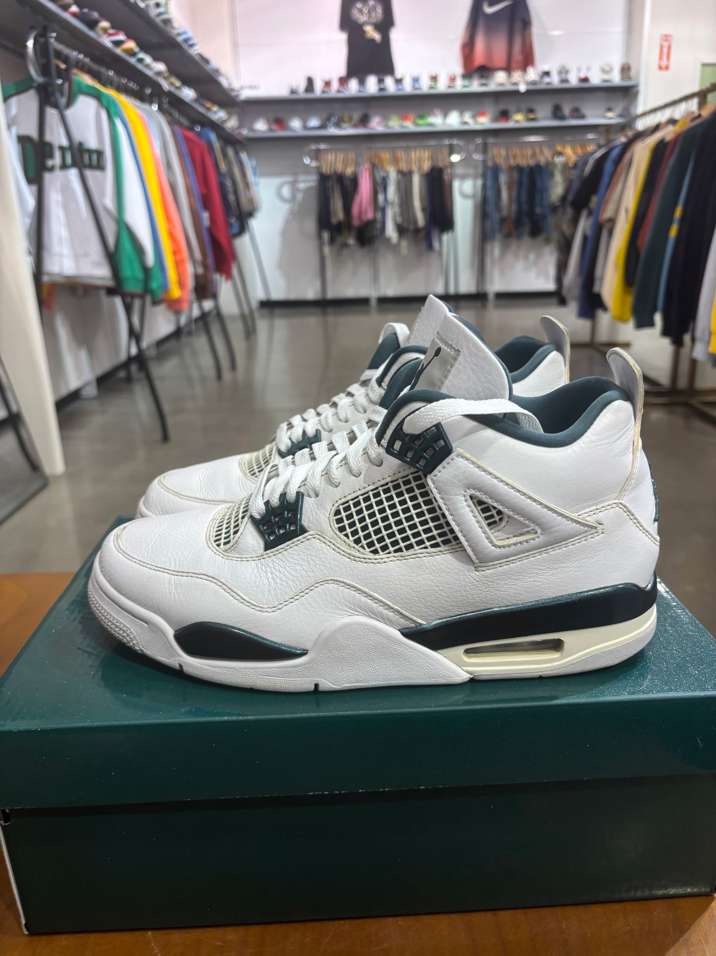 Preowned Air Jordan 4 Oxidized Green