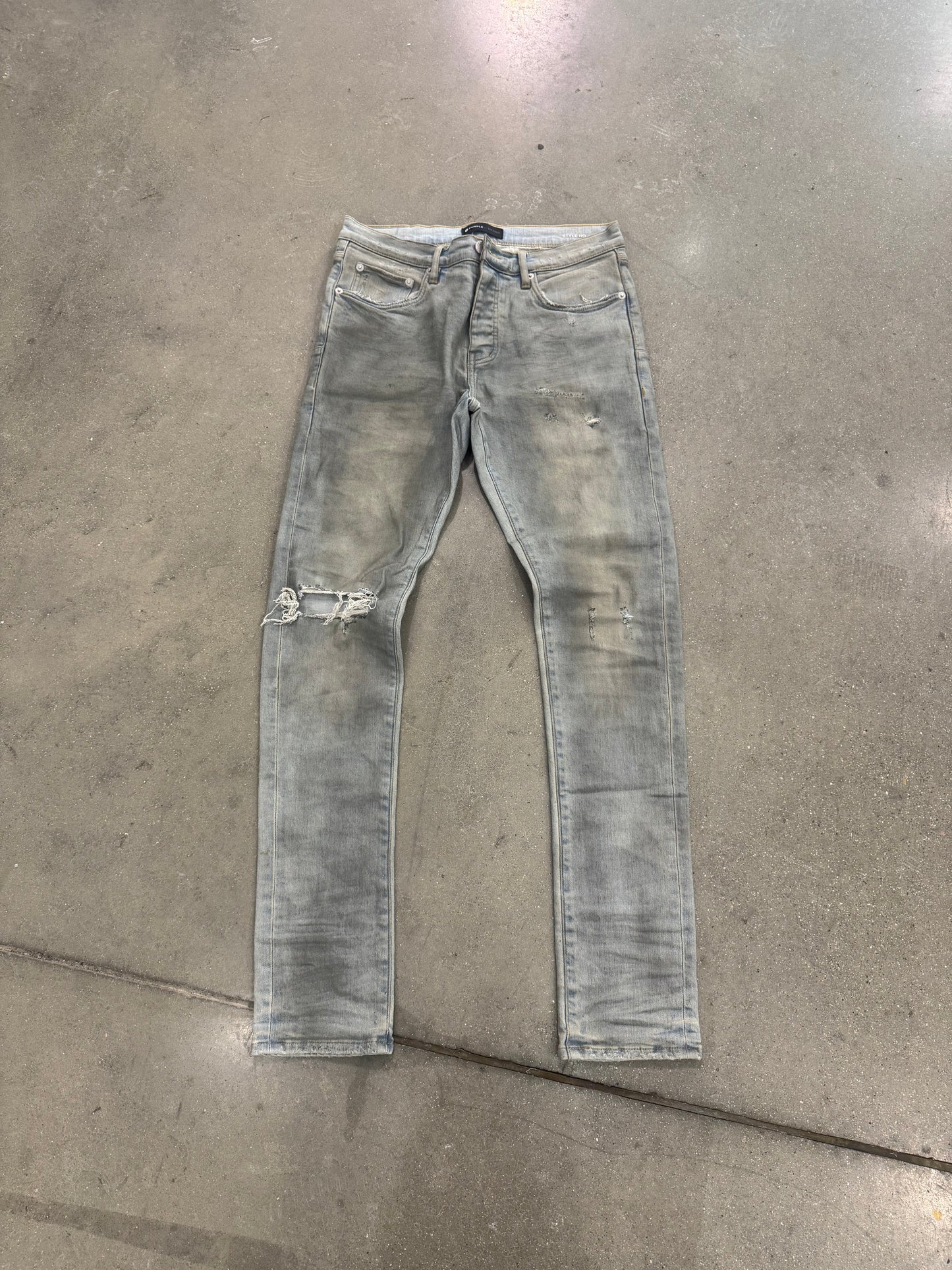 Preowned Purple Jeans P001 Dirty Denim