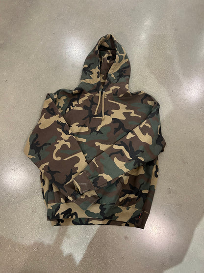 Supreme Satin Applique Hooded Sweatshirt Woodland Camo