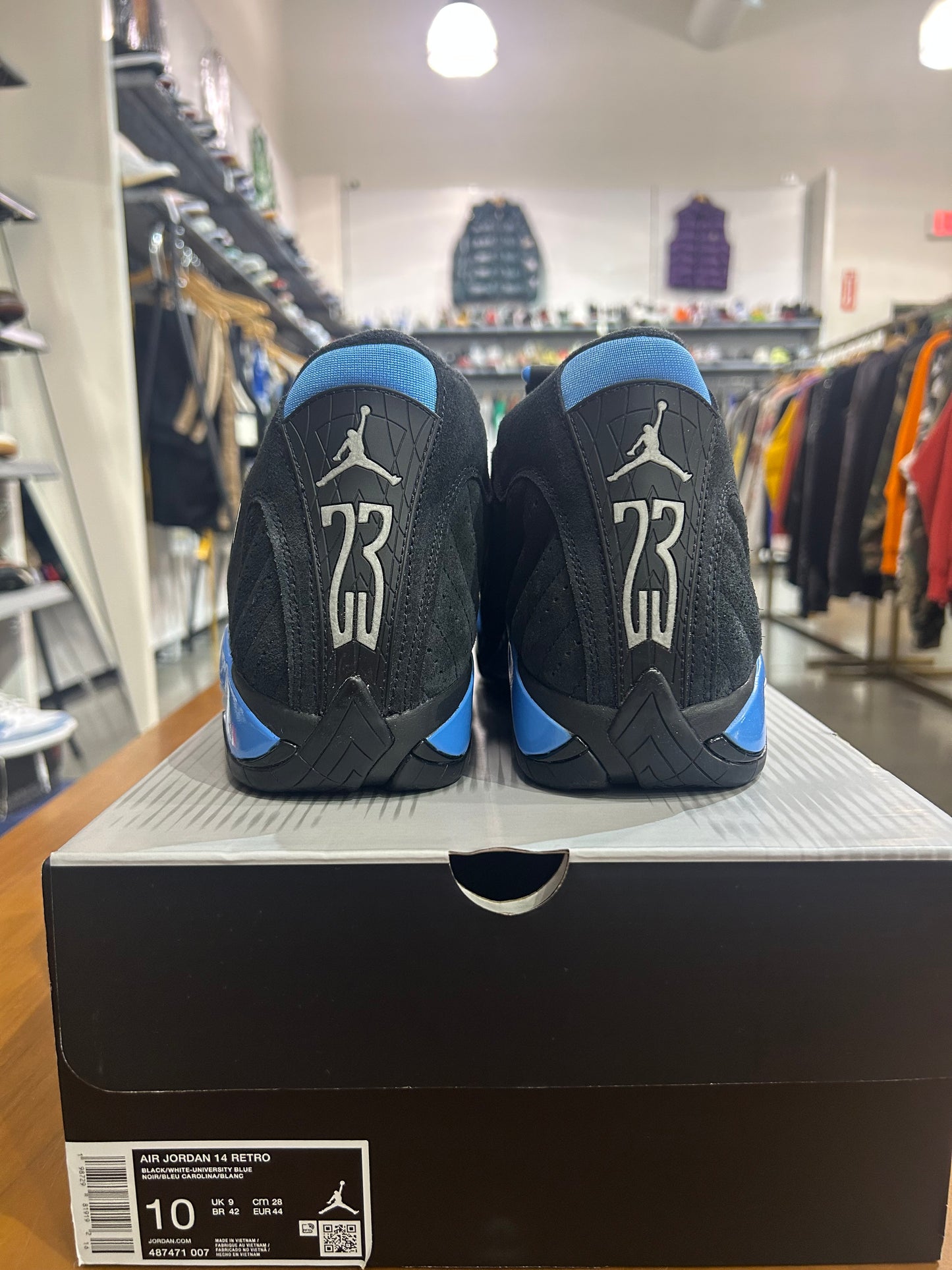 Air Jordan 14 Black University Blue