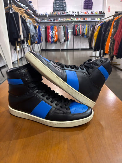 Preowned Saint Laurent Signature Court Sneaker SL-10H Black/Royal