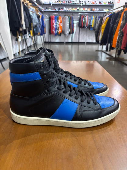 Preowned Saint Laurent Signature Court Sneaker SL-10H Black/Royal