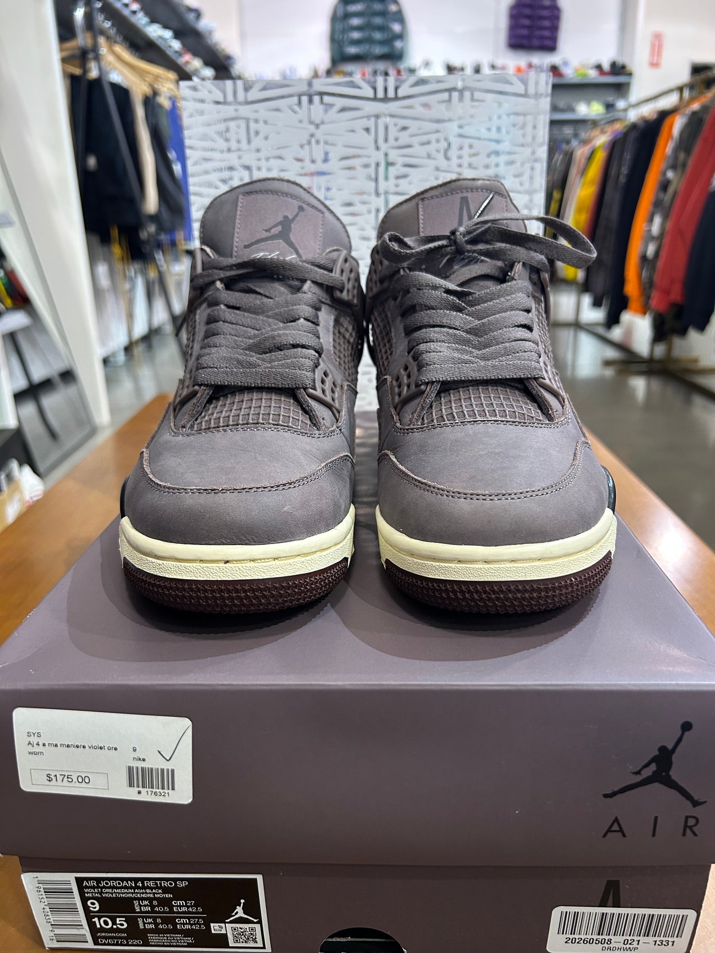 Preowned Air Jordan 4 SP A Ma Maniere Violet Ore