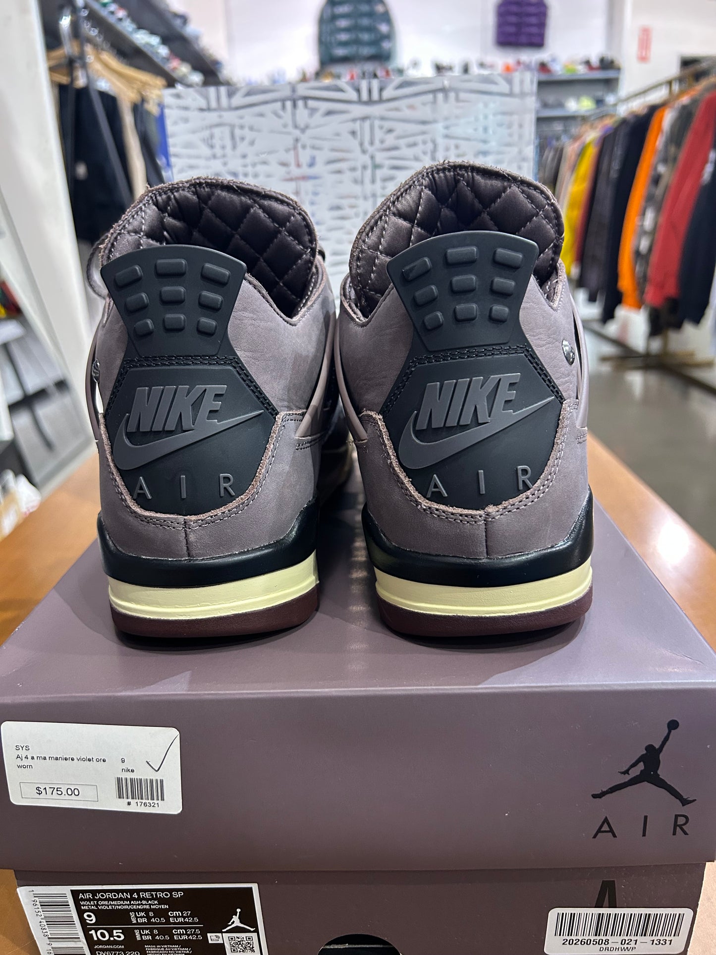 Preowned Air Jordan 4 SP A Ma Maniere Violet Ore