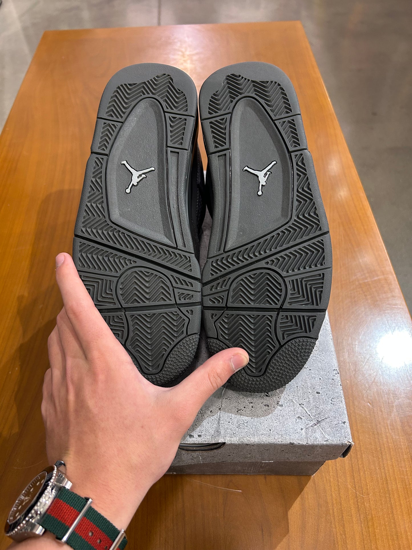 Preowned Air Jordan 4 Wet Cement