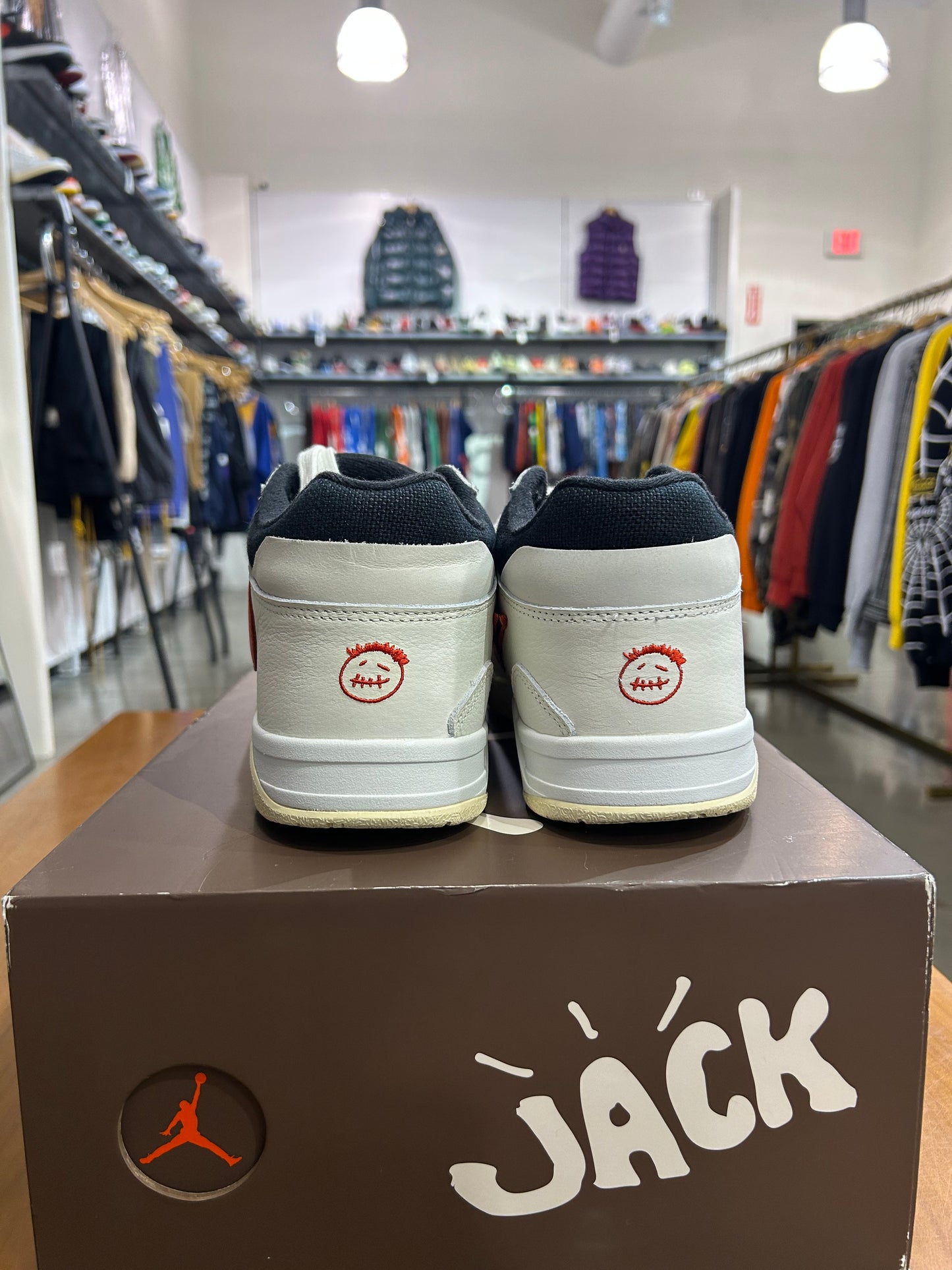 Preowned Air Jordan Jumpman Jack TR Travis Scott University Red