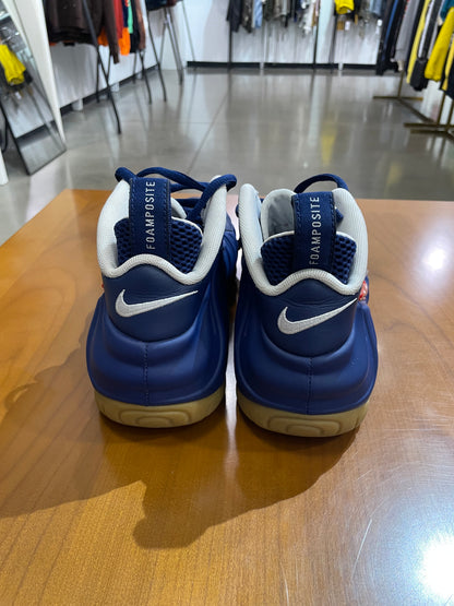 Preowned Nike Foamposite Blue Void University Red
