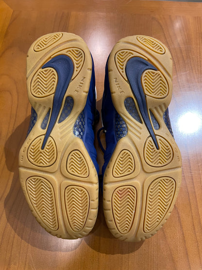 Preowned Nike Foamposite Blue Void University Red